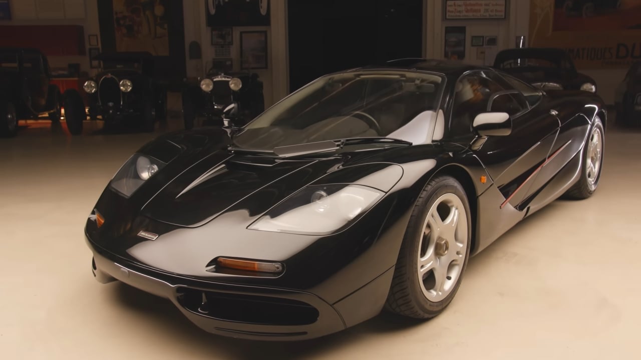 Jay Leno with his McLaren F1 In The Garage