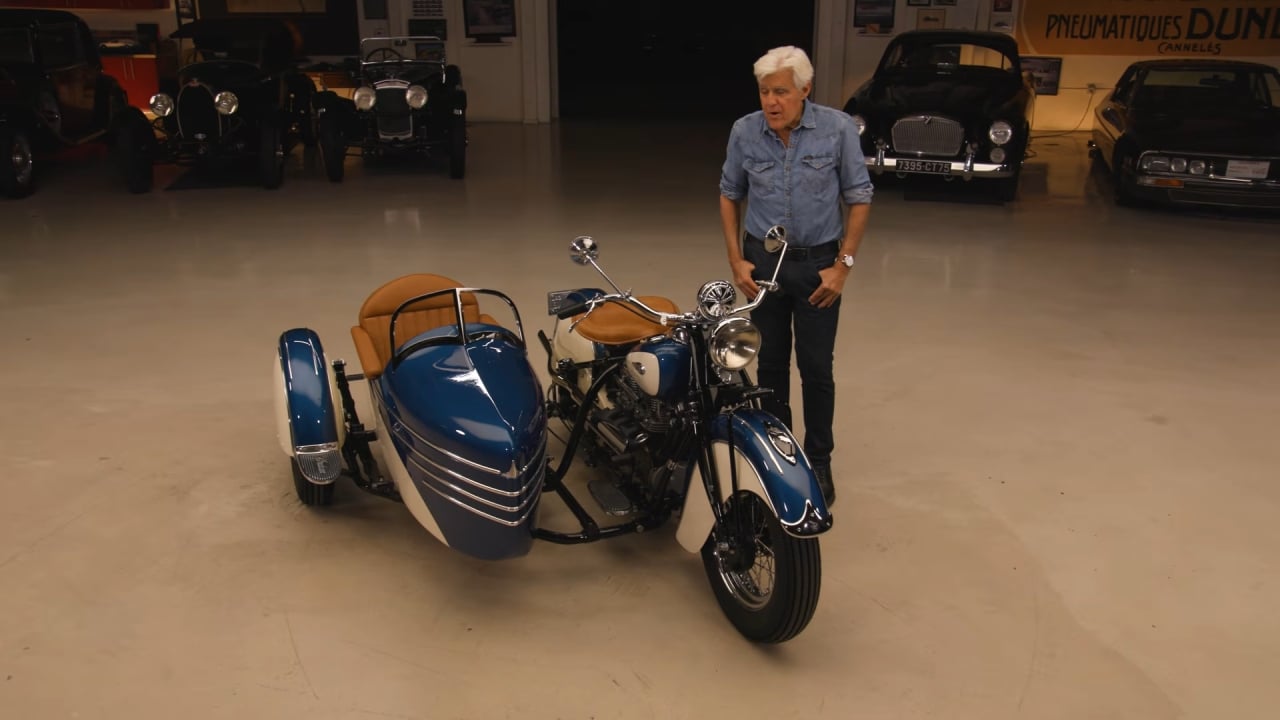 Jay Leno’s 1940 Indian Chief In The Garage Top View