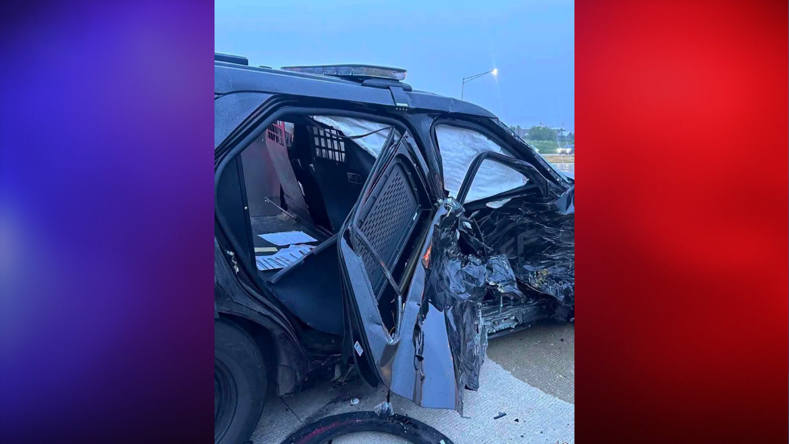 K-9 Patrol Vehicle in Wisconsin Destroyed While Protecting Another Crash Scene on I-41