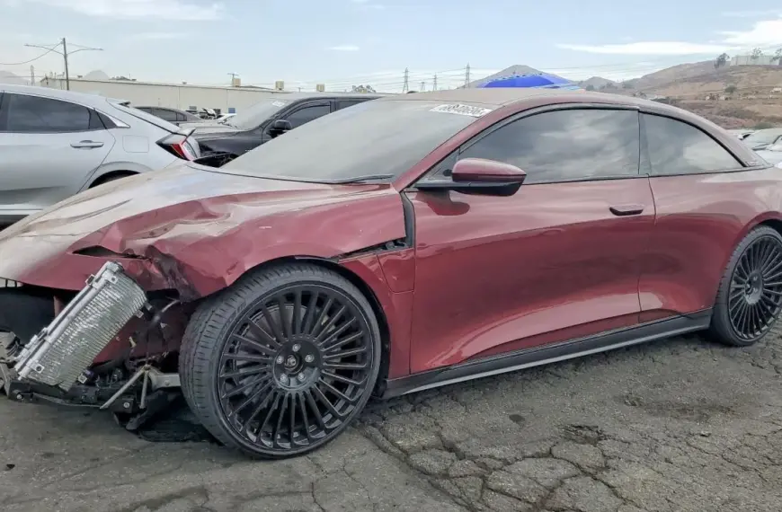 Shaq’s One-Off Lucid Air Coupe Lands on Copart With Front-End Damage