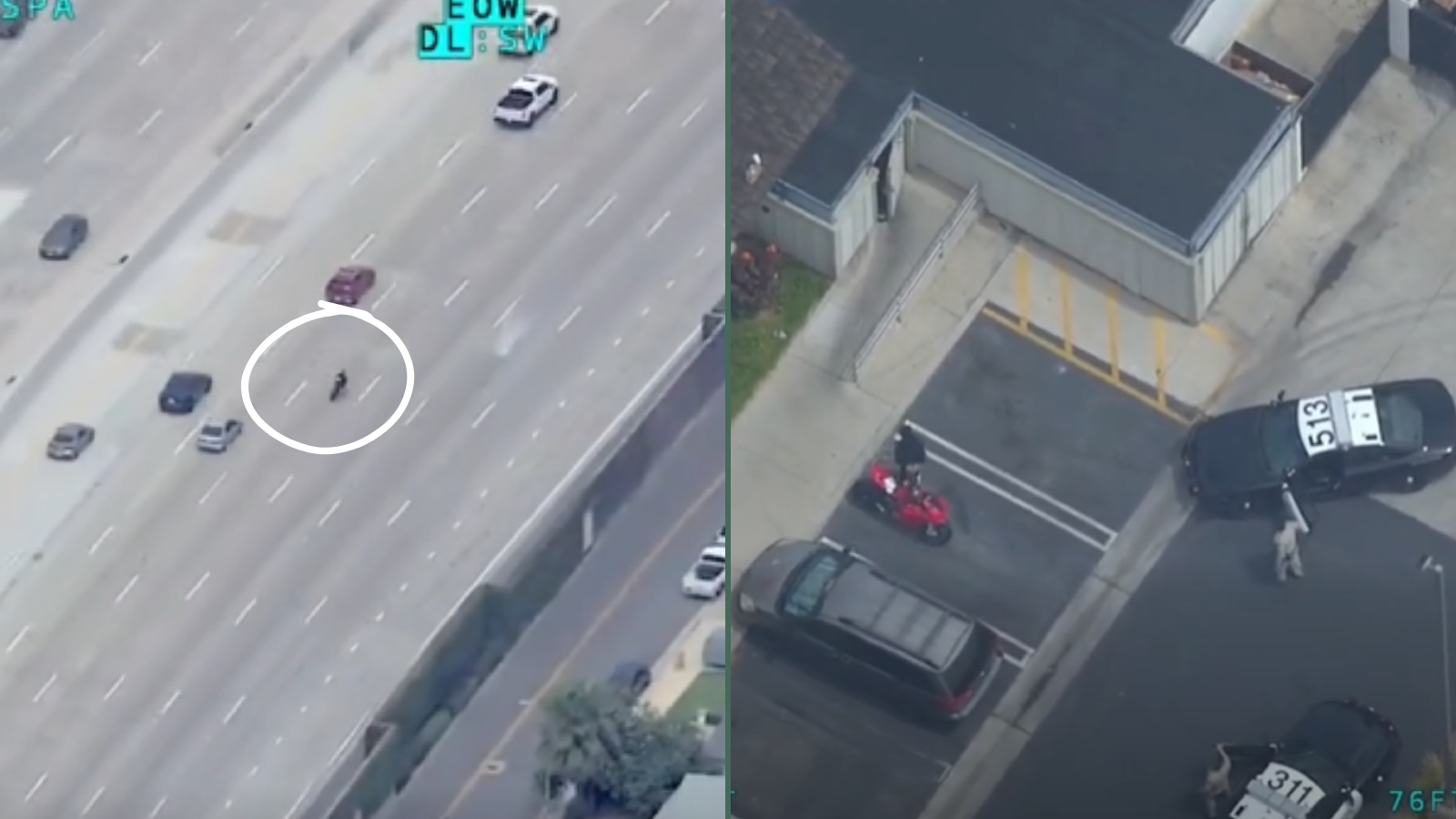 Motorcyclist Hits 130 MPH Through California Traffic Before Making the Most Unexpected Pit Stop