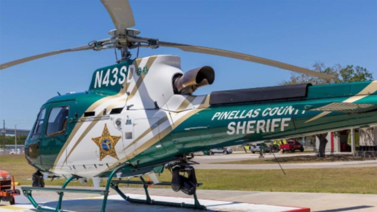 Pinellas County Sheriff's Office helicopter used by the Aviation Unit during law enforcement operations in Florida.