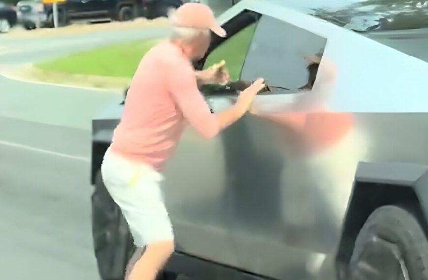 Man Slaps Cybertruck Owner And The Reaction Is Caught On Dashcam