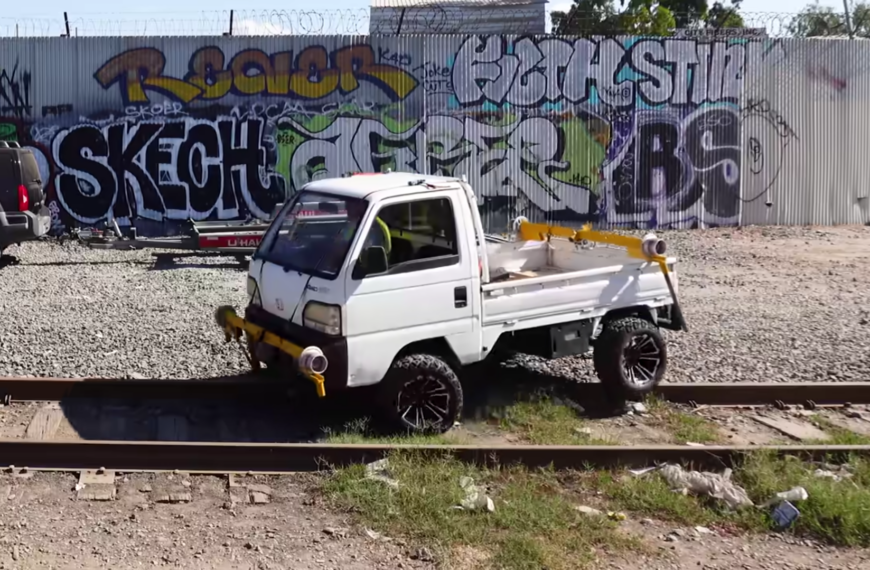 YouTuber Customized JDM Kei Truck To Drive On Abandoned Railroads