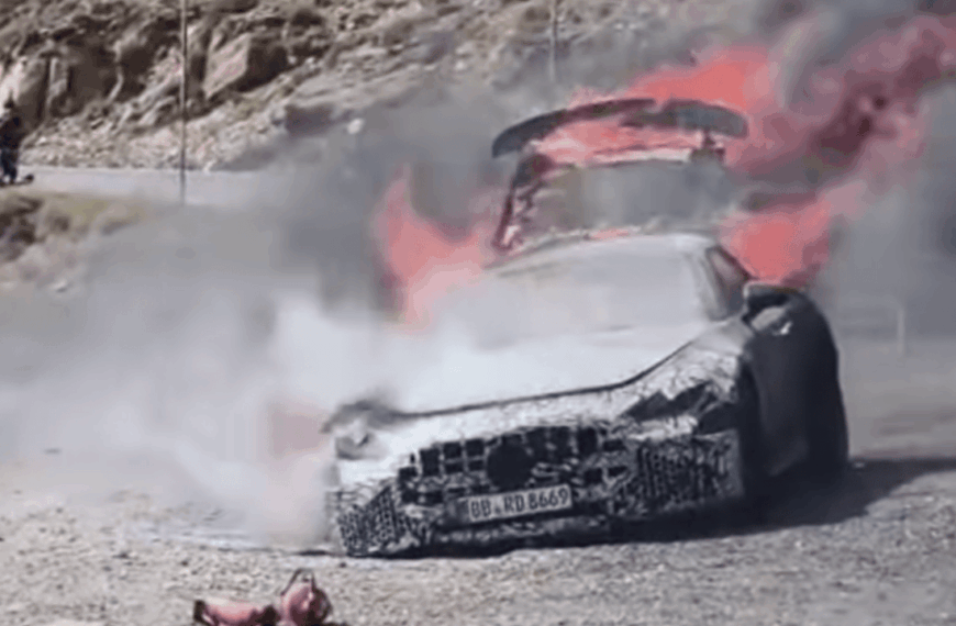 Mercedes-AMG GT Prototype Burns To The Ground During Hot Weather Testing