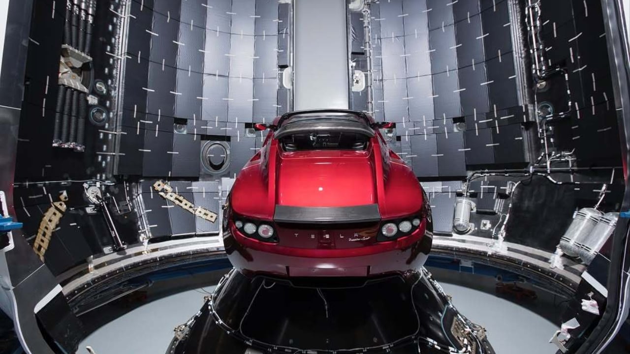 Tesla Roadster Space Rear View