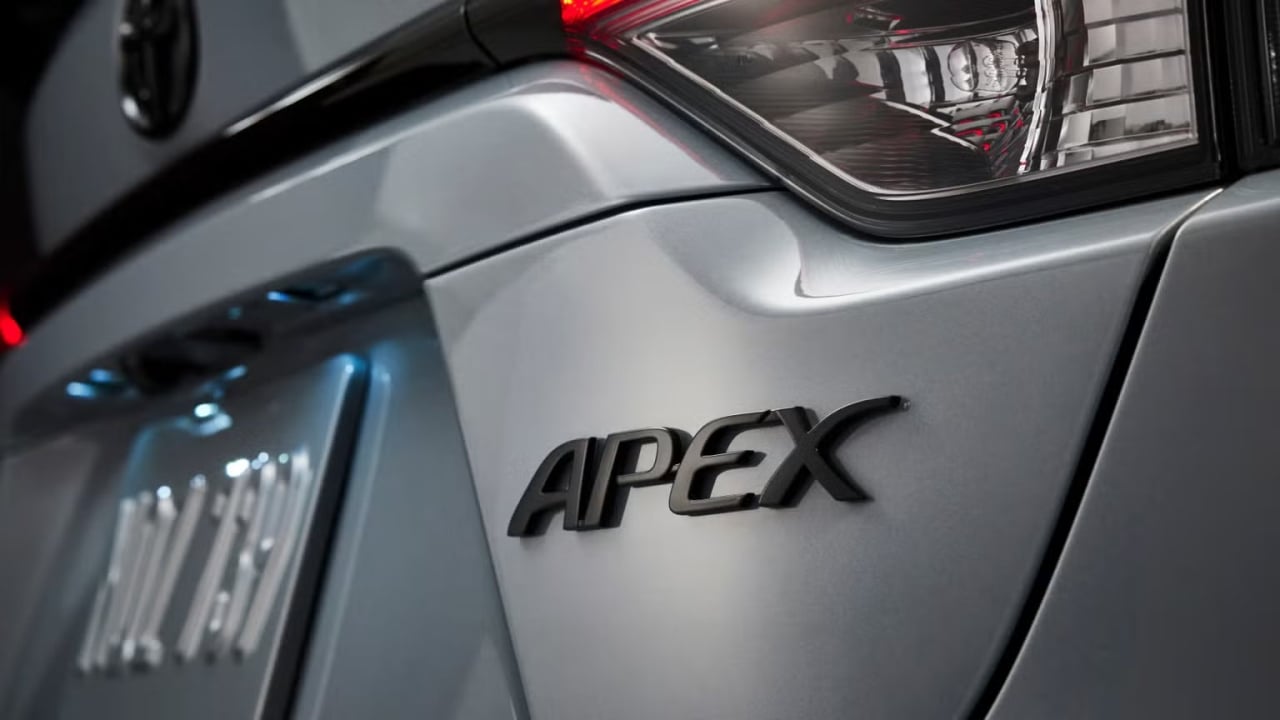 Toyota Corolla Apex Rear View