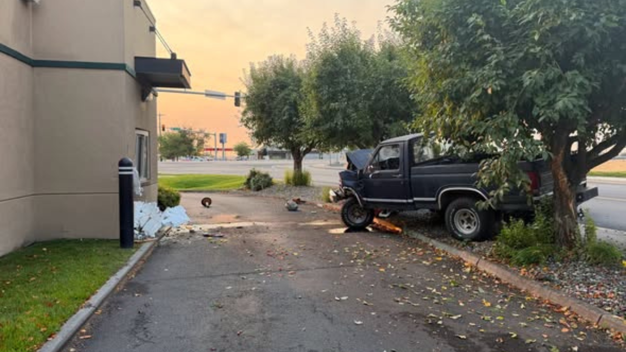truck hits starbucks