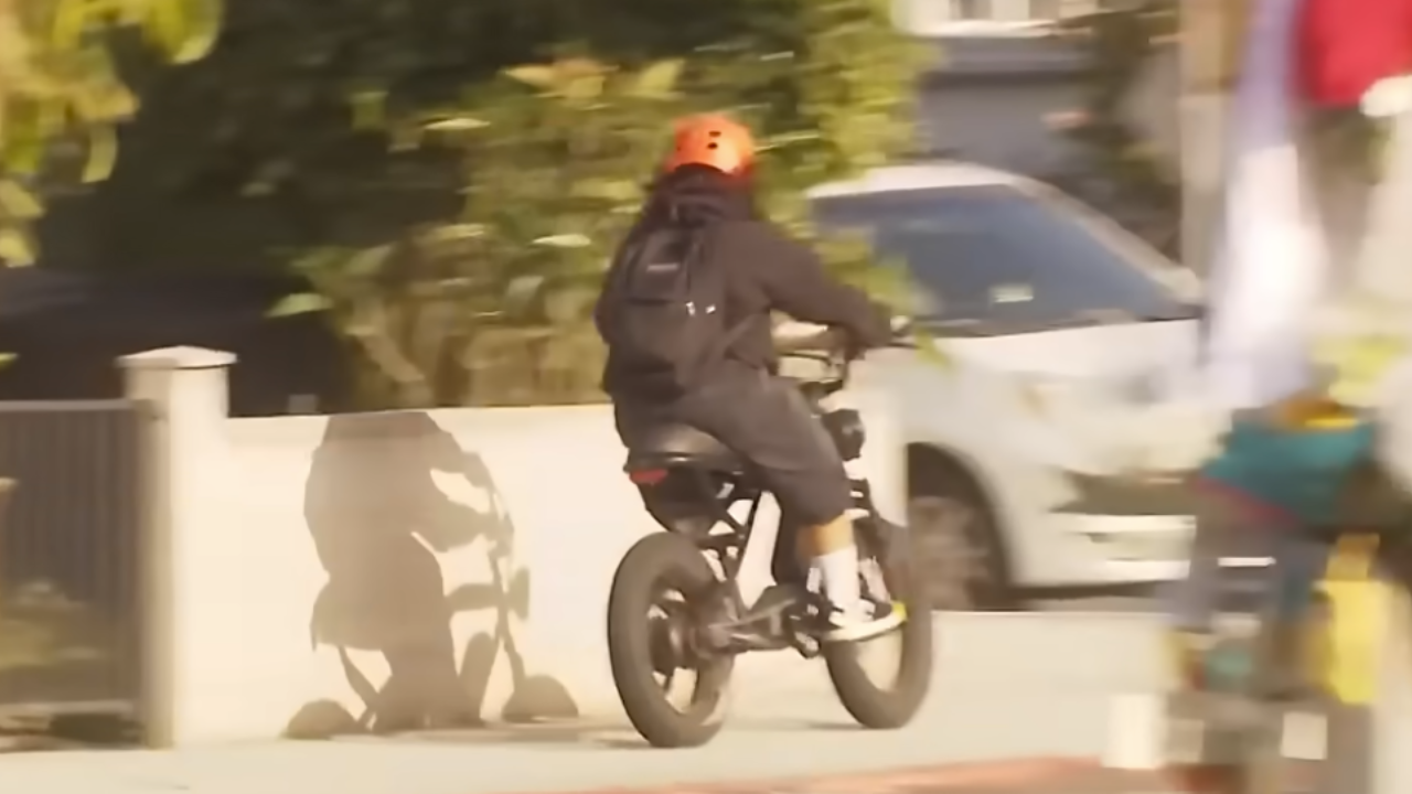 kid on e-bike