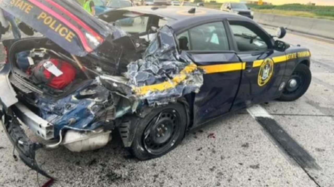 trooper escapes crash