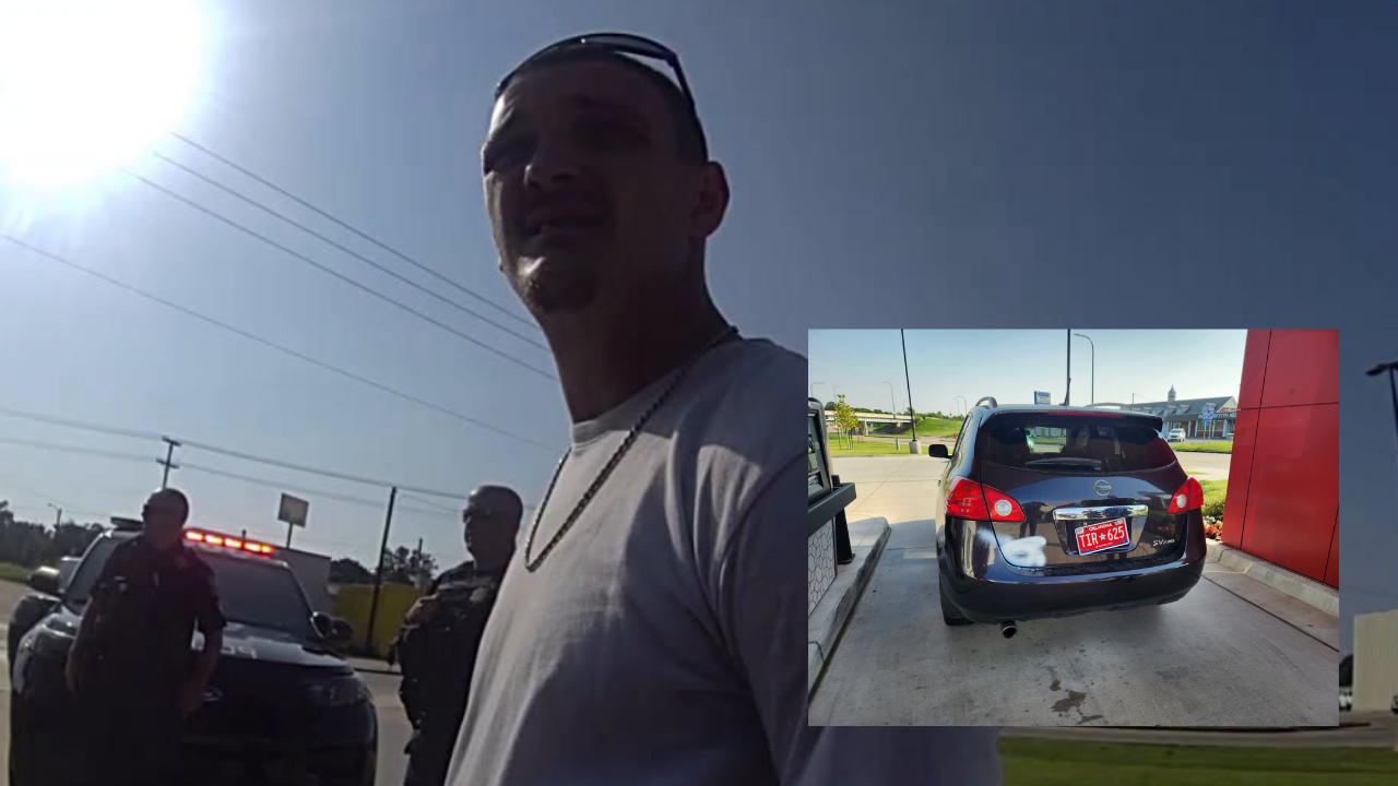man arrested stealing car