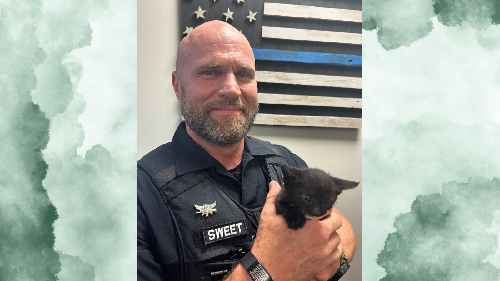 Virginia Police Officers Rescue Tiny Kitten, Then Give It the Sweetest Second Chance