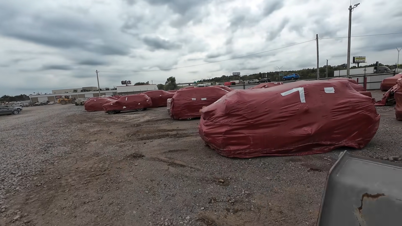Why are ALL these Cars and Trucks Wrapped in RED BAGS at IAA_ 17-16