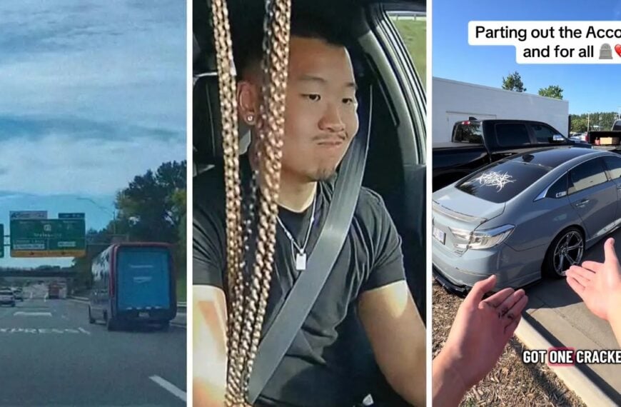 Man Totals His $50,000 Honda Accord After Hitting Plastic Traffic Divider