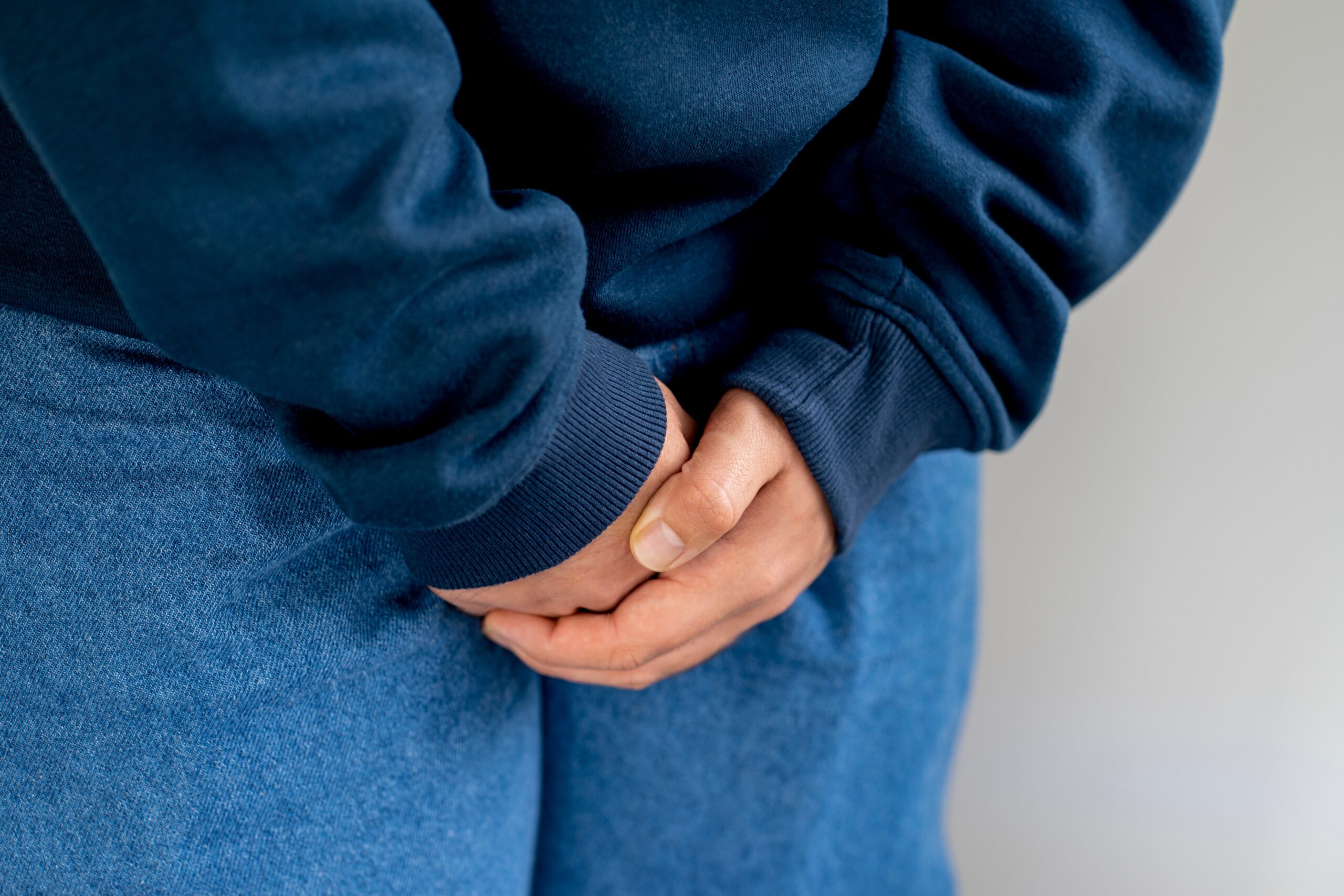 man hit in groin