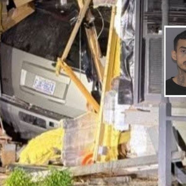 Driver Crashes Into Occupied Home, Narrowly Misses Couple by Just Feet