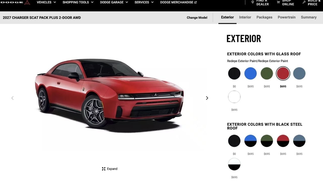 2027 Dodge Charger Configurator