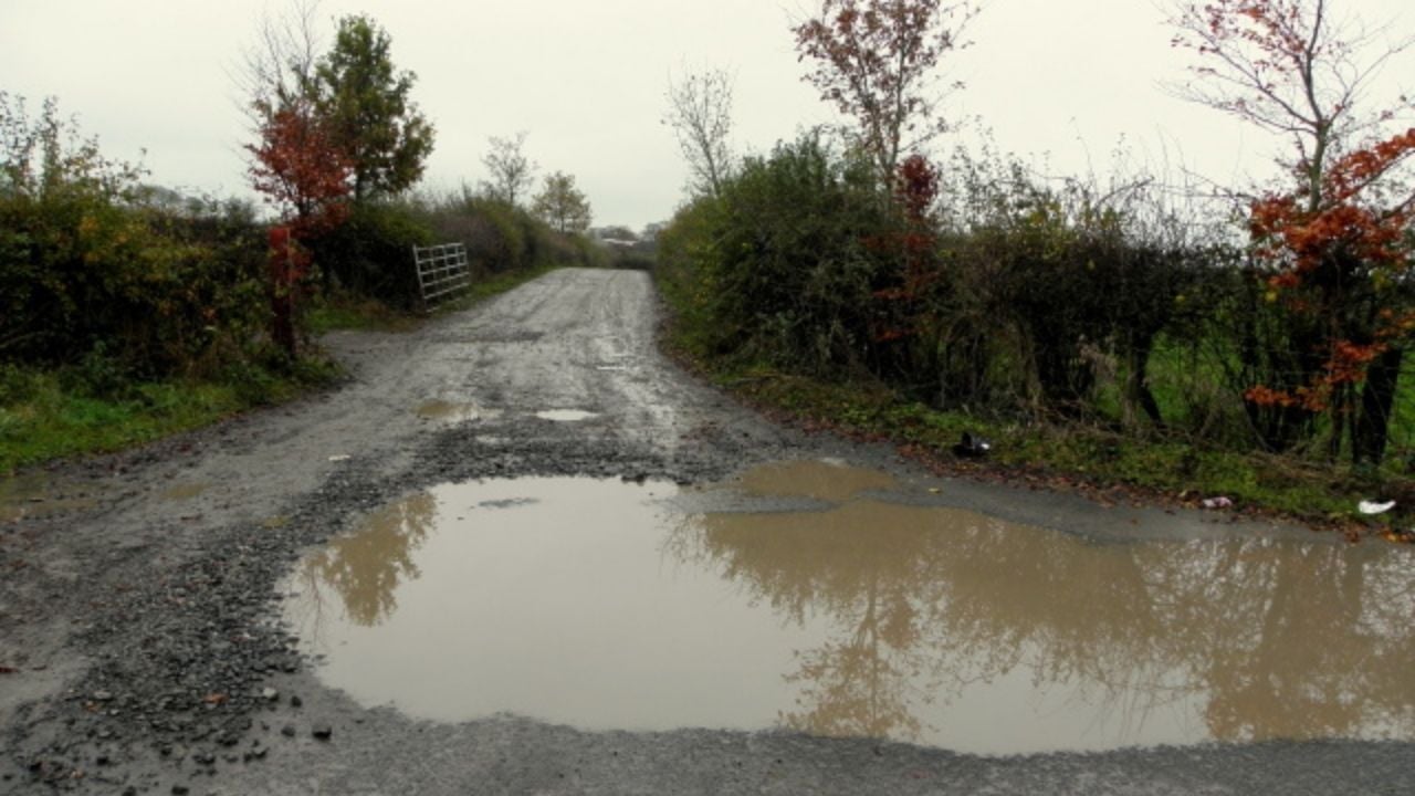 A_lane_with_large_potholes,_Kilcroagh_-_geograph.org.uk_-_4242891 V2