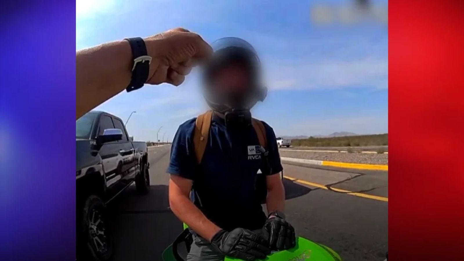 Frank Sloup Stops Biker Cold After Catching Him Popping Wheelies at Nearly Double the Speed Limit