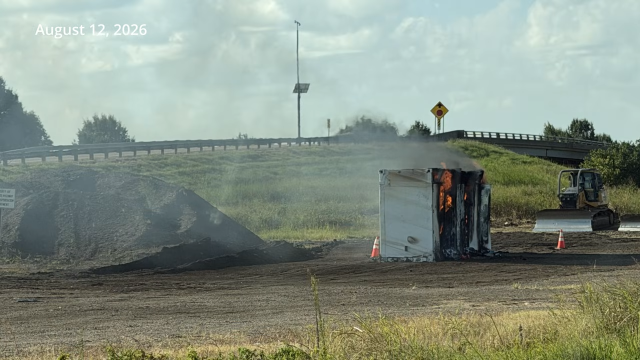 tesla battery fire