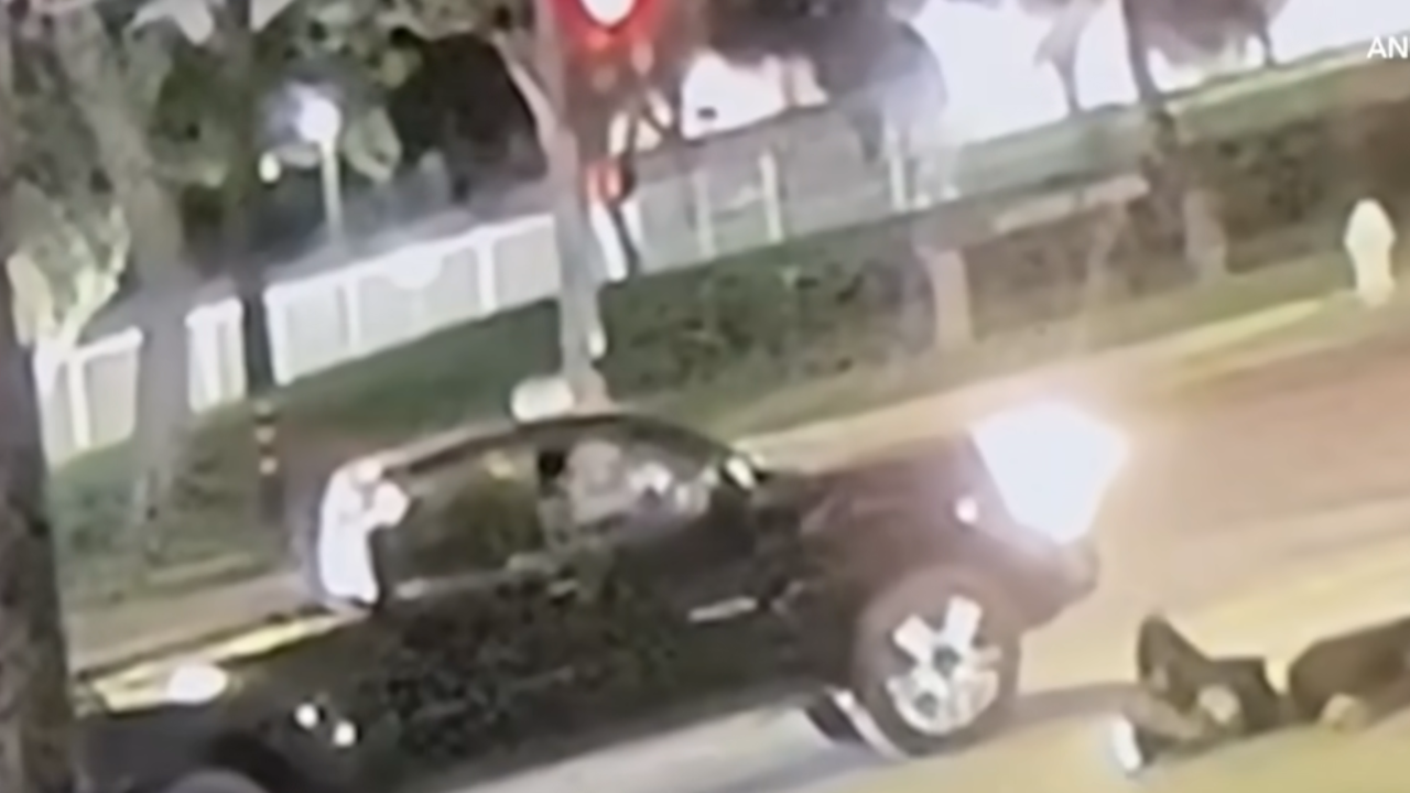 truck stops to help e-bike rider after hit and run
