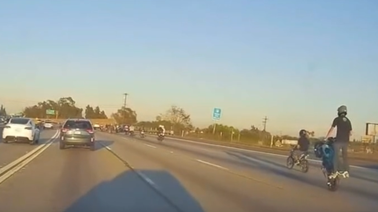 e-bike "takeover" on califonria highway