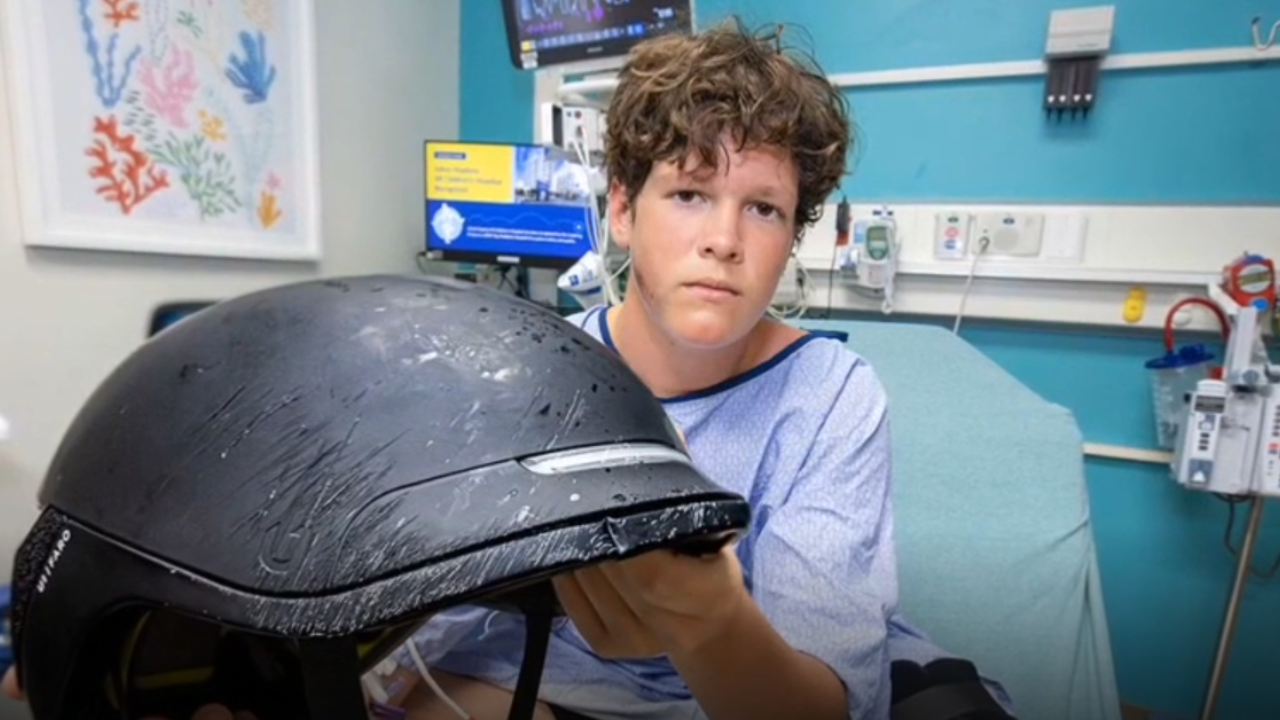 kid says helmet saved life in e-bike crash