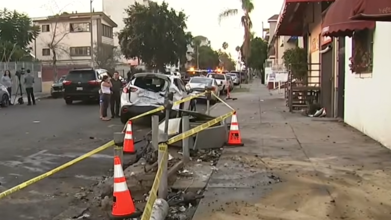 mercedes maybach crash in koreatown