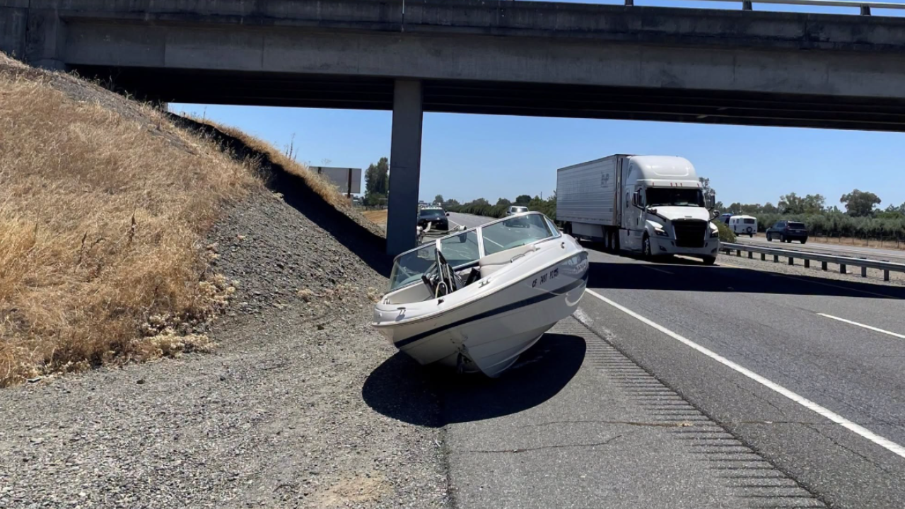 boat on california highway