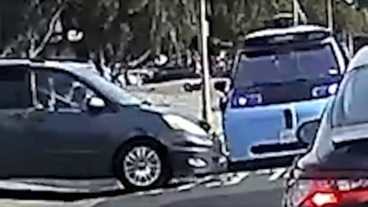 waymo and suv hit outside costco