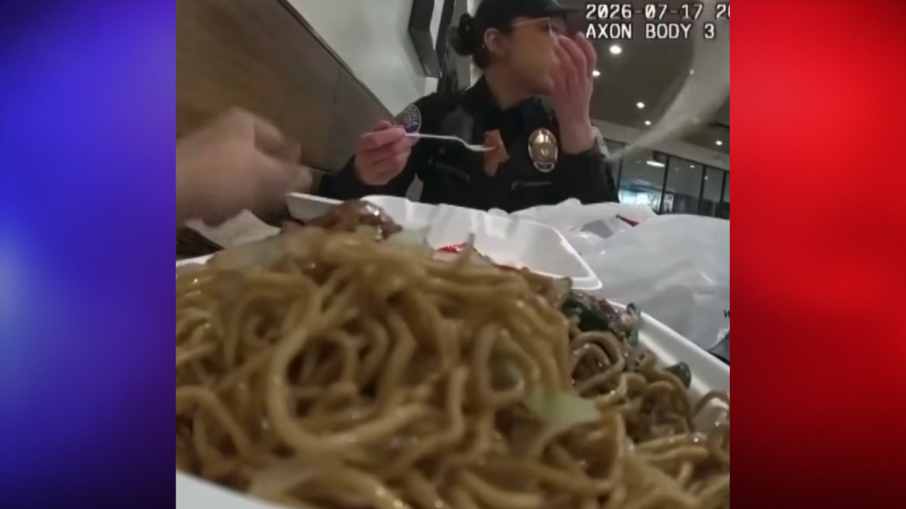 police see wanted man while eating chinese food