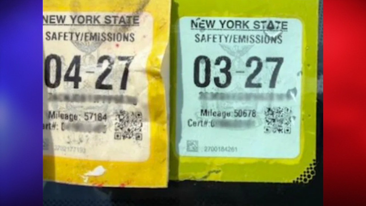 fake stickers on car