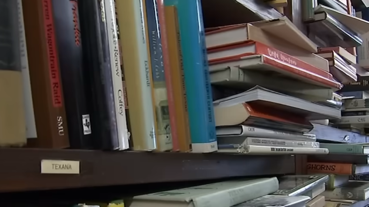 old books in store bought by AI