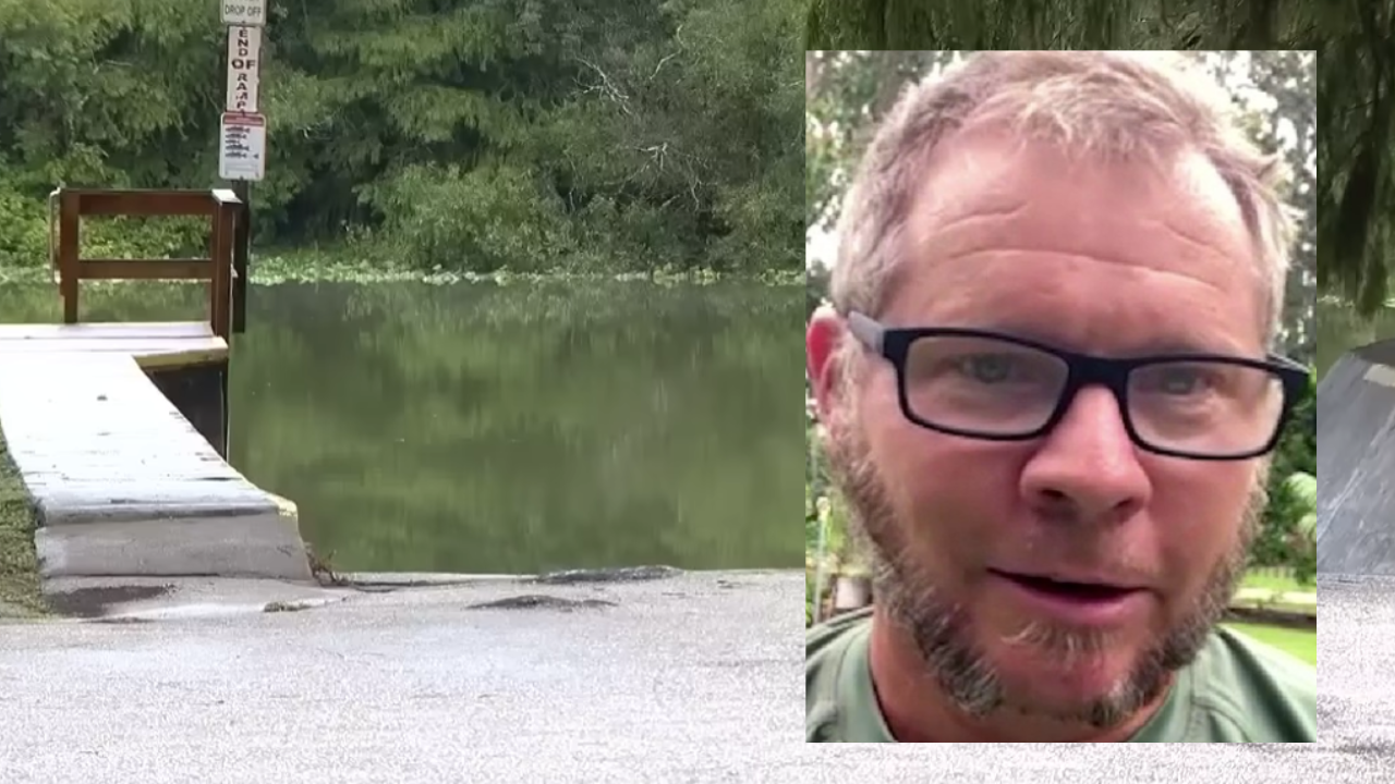 man saves woman from alligator attack