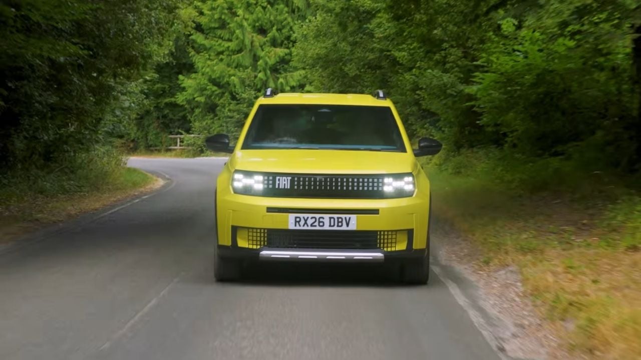 James May with the new Fiat Panda Front View