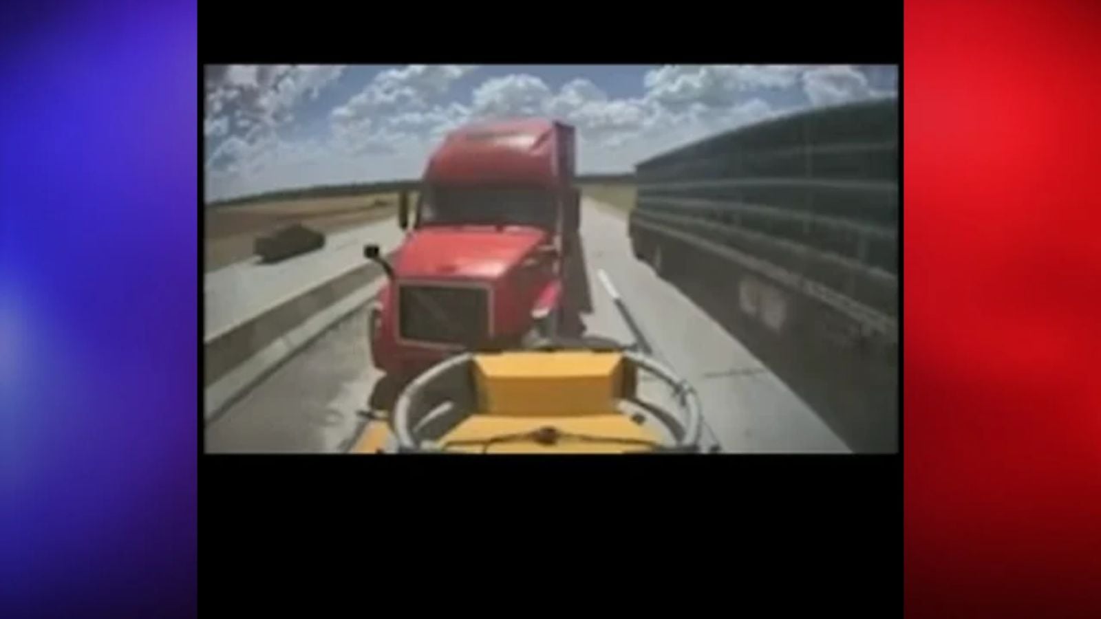 Oklahoma Trooper Forced Into Ditch Seconds Before Semi Slams Into Construction Truck