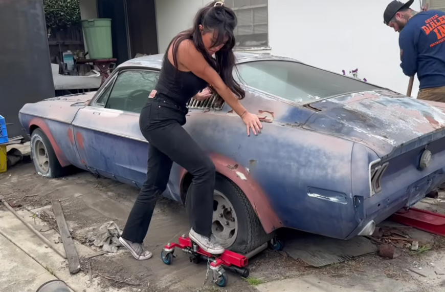 Constance Nunes Goes Up Against ’68 Mustang Parked For 40 Years