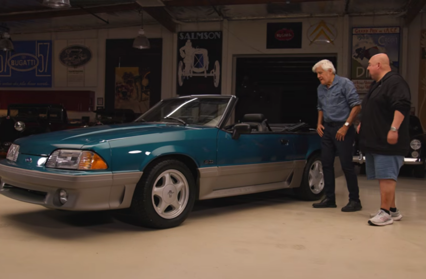 Jay Leno Drives Comedian Gabriel “Fluffy” Iglesias’ 500-Mile Fox Body Mustang