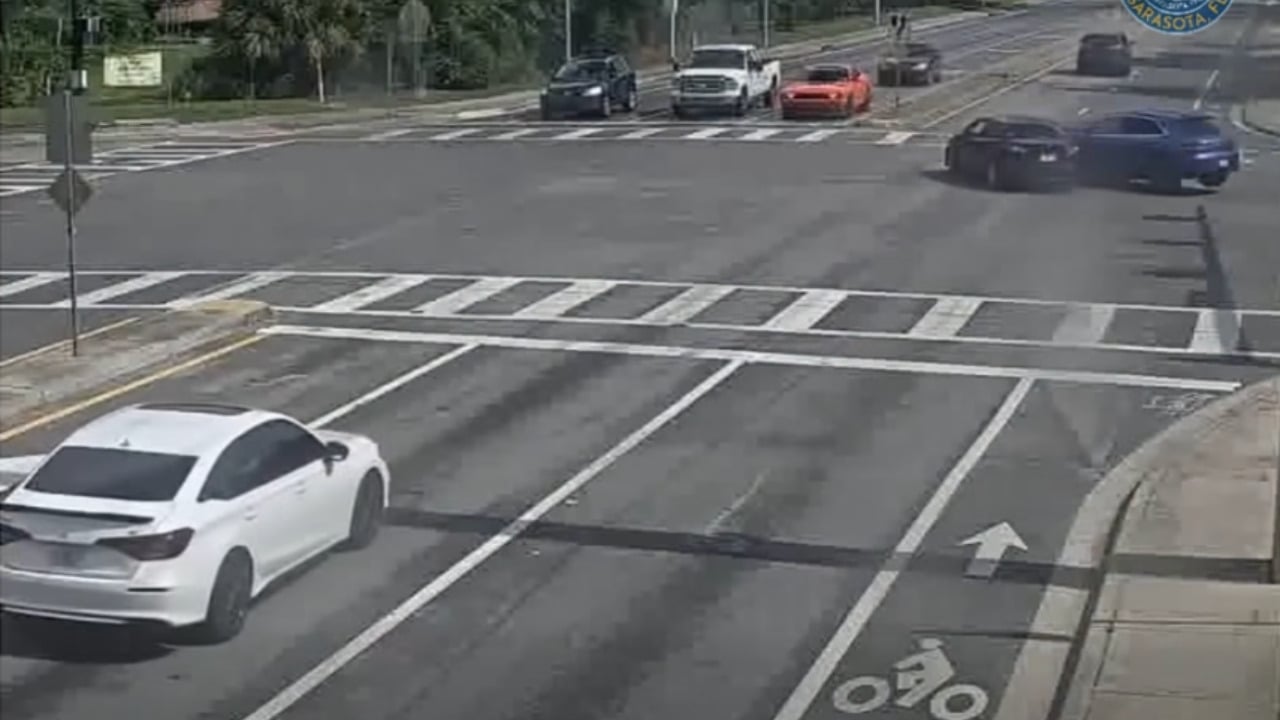 Red-Light Runner Caught on Camera Before Violent Intersection Crash in Florida