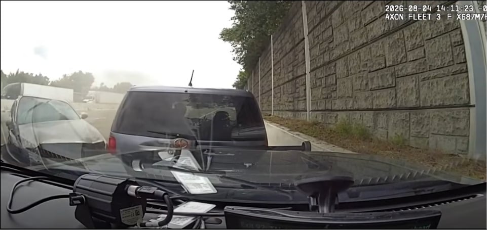 Dashcam Video Shows Patrol Cruiser Struck During Interstate Traffic Stop