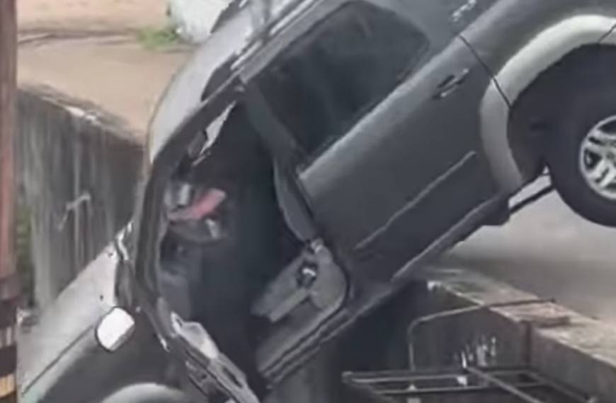 Good Samaritans Tried To Rescue SUV Hanging Off A Ledge — Things Did Not Go As Planned