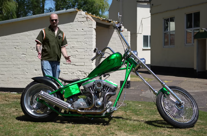 Man Attempts To Daily Ride An American Chopper In England