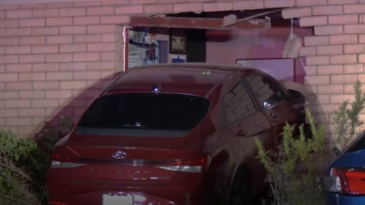 teen drives into ex house
