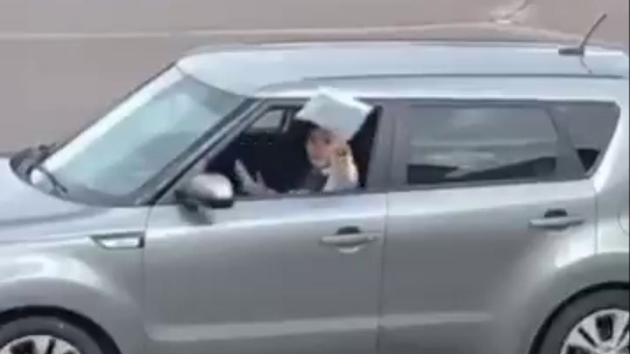 iPhone Delivery Driver Throwing Package