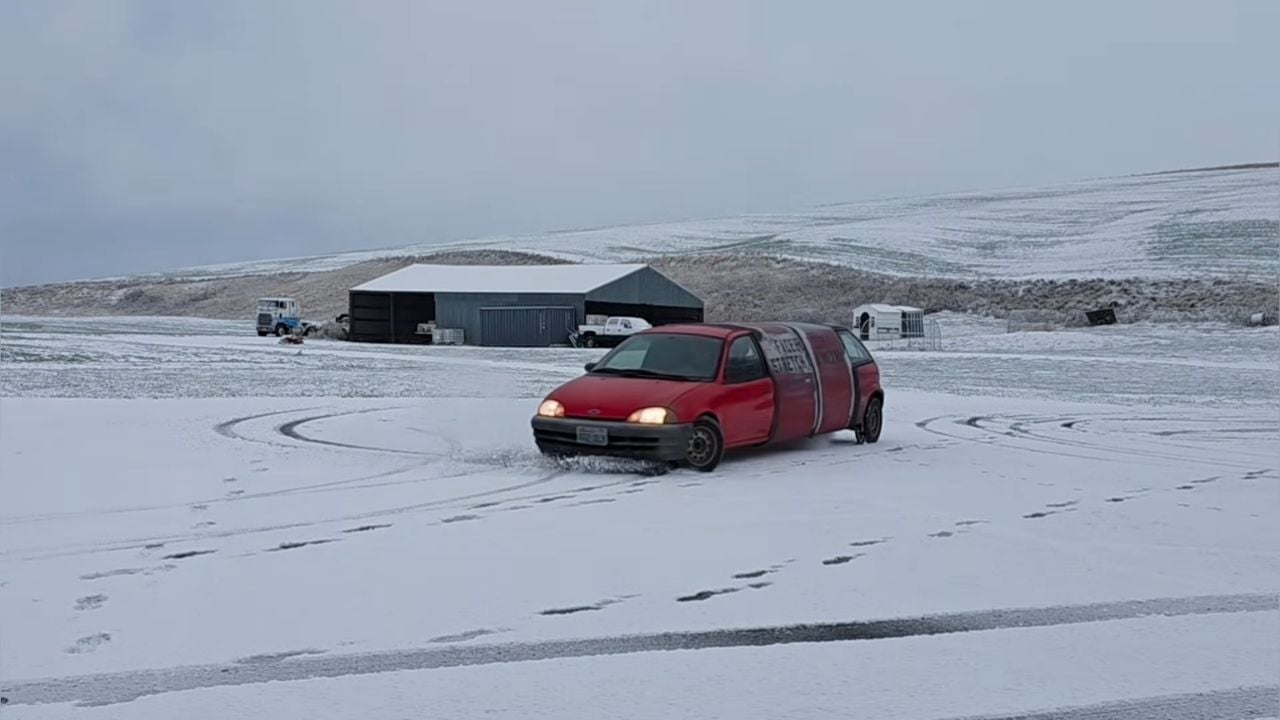 Geo Metro Stretched Limo Conversion In The Snow