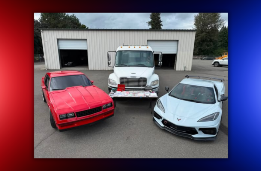 Washington Drug Bust Comes With a C8 Corvette, Monte Carlo and Freightliner Tow Truck, Sheriff Says