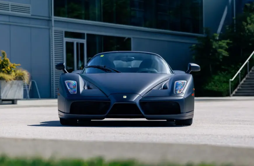 The World’s Only Matte Black Ferrari Enzo Was Built For Royalty, Now It’s For Sale