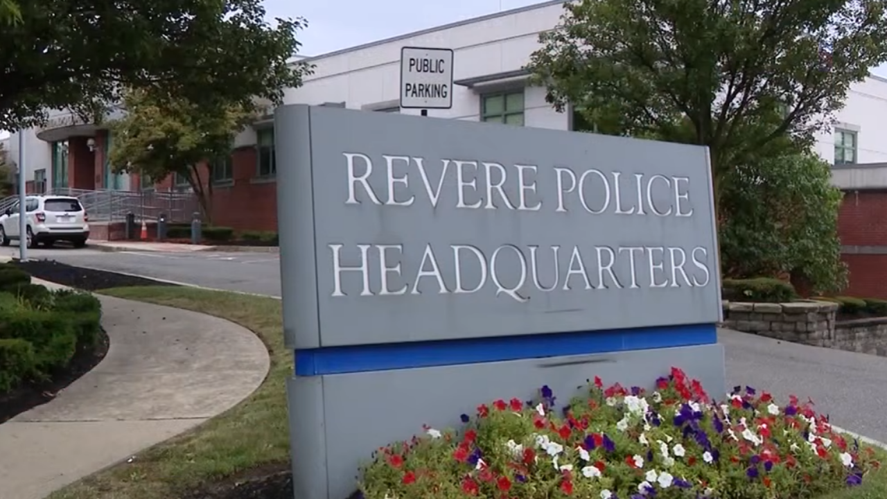 Sign in front of the police department