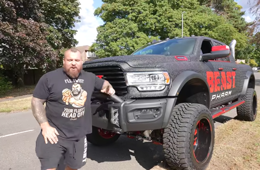 The World’s Strongest Man Buys A Ram 3500 So He Can Tow His Tank