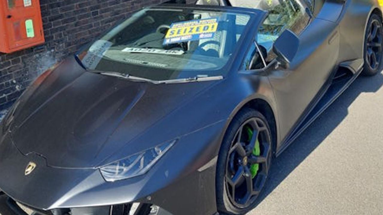 Seized Lamborghini Huracan UK